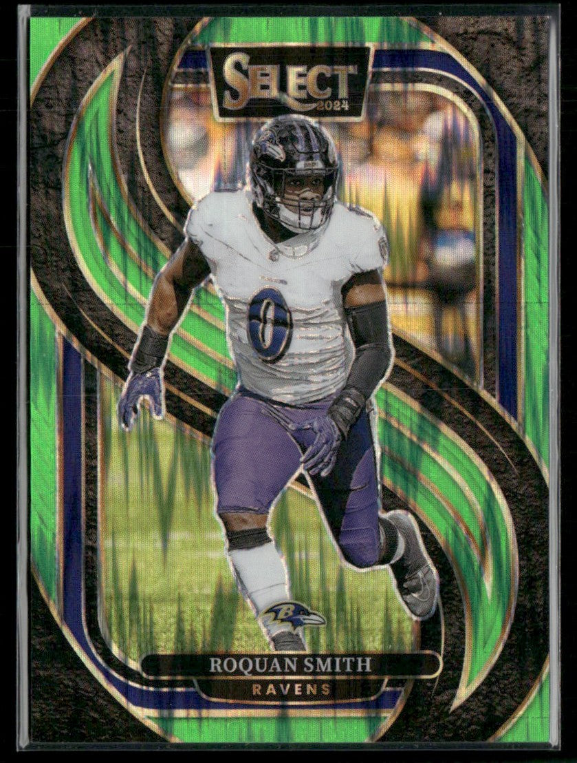 Roquan Smith 2024 Panini Select Premier Neon Green Shock Prizm /499 #191