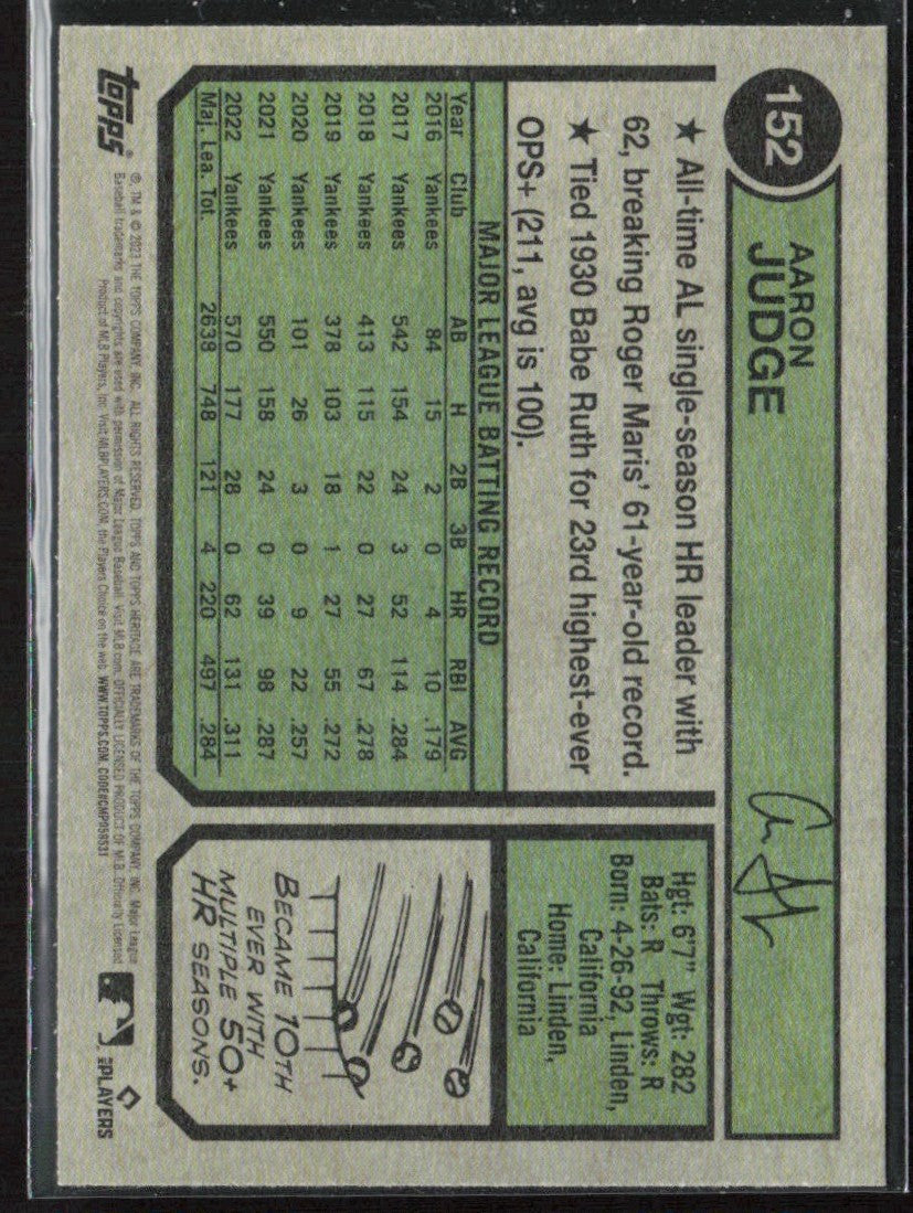 Aaron Judge 2023 Topps Heritage #152 New York Yankees