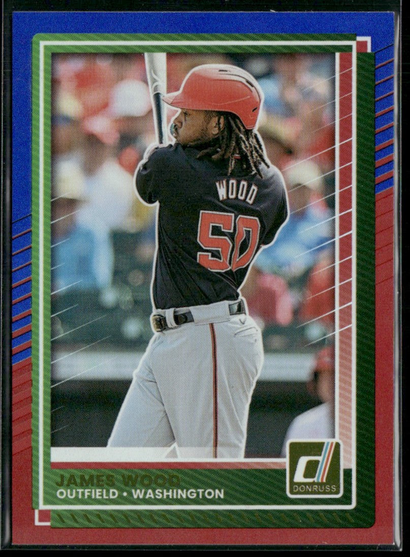 James Wood 2025 Panini Donruss Red and Blue #41 Washington Nationals