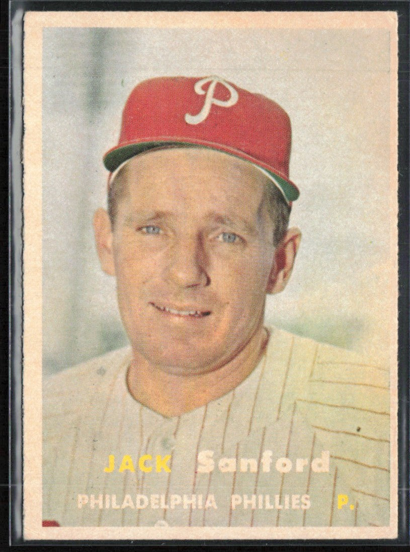 Jack Sanford 1957 Topps RC #387 Philadelphia Phillies