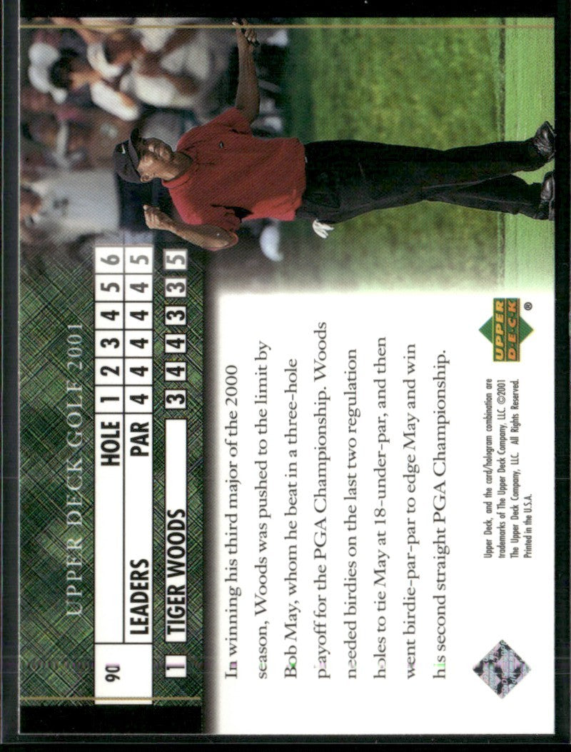 Tiger Woods 2001 Upper Deck Leaderboard #90