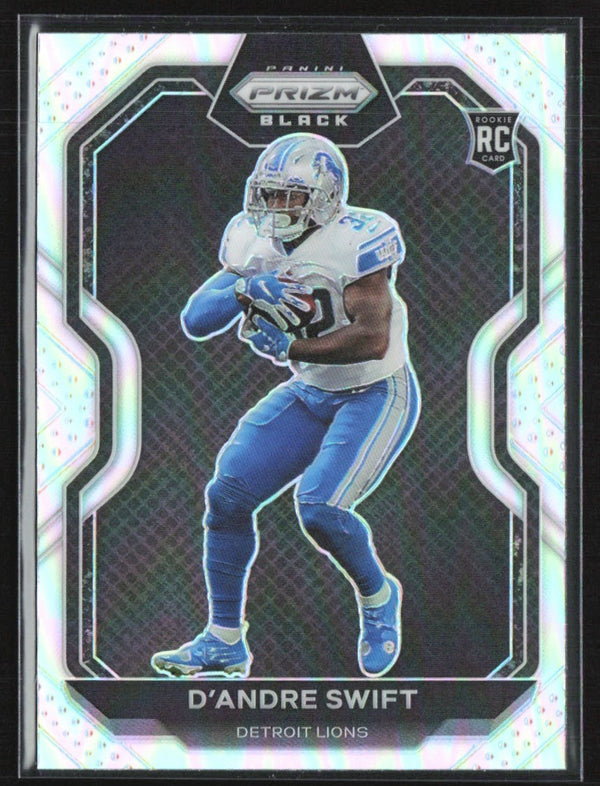 D'Andre Swift 2020 Panini Chronicles Prizm Black Silver RC #PB-8 Detroit Lions