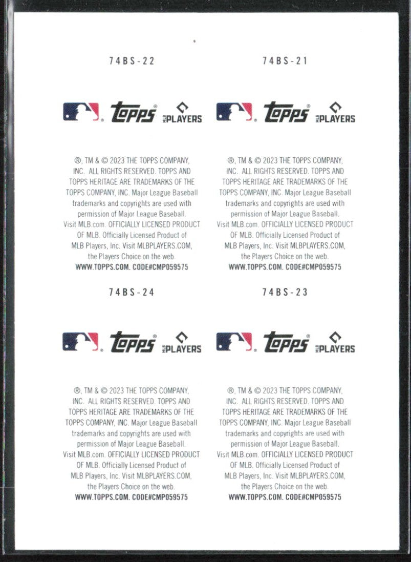 Vladimir Guerrero Jr. Bichette Ryu Berrios 2023 Topps Heritage 1974 Stamps