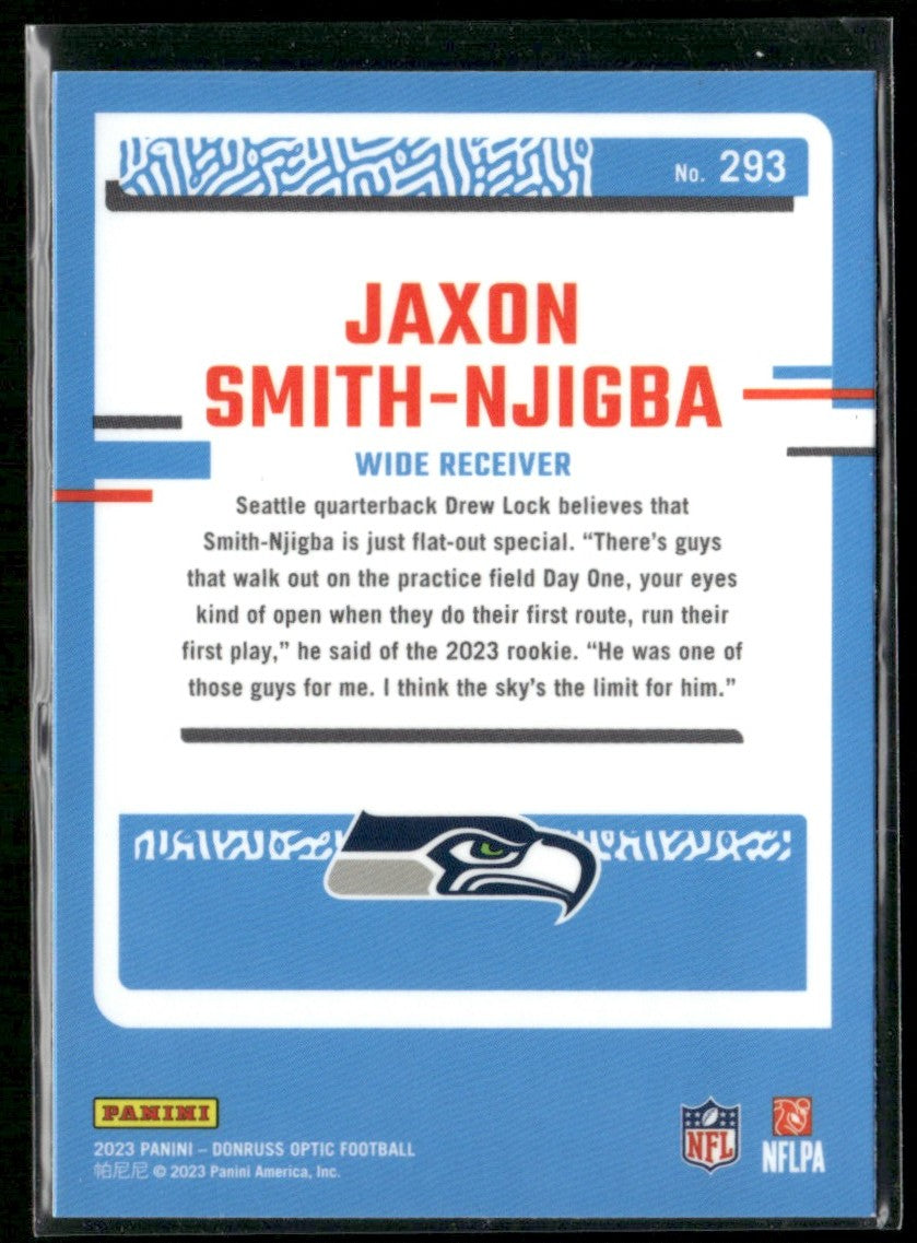 Jaxon Smith-Njigba 2023 Donruss Optic RC #293 Seattle Seahawks