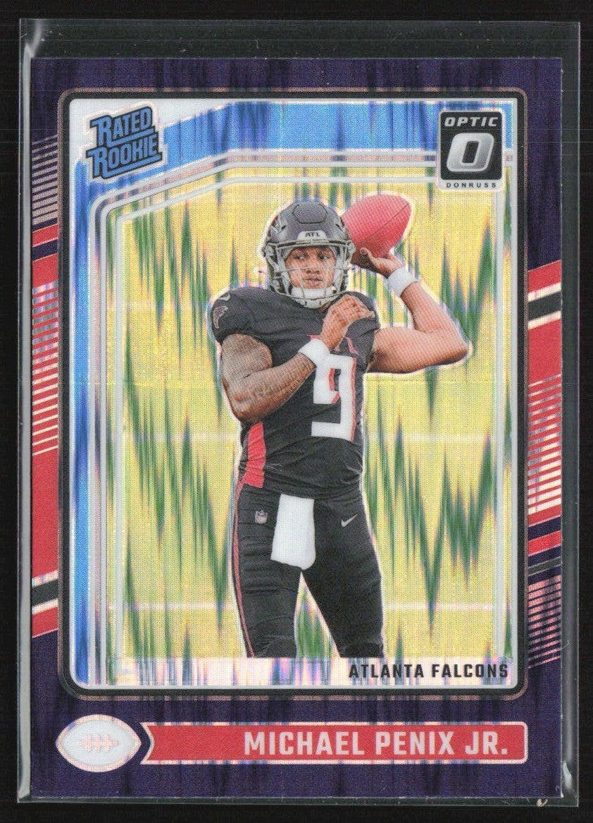 Michael Penix Jr. 2024 Donruss Optic Purple Shock RC #279 Atlanta Falcons