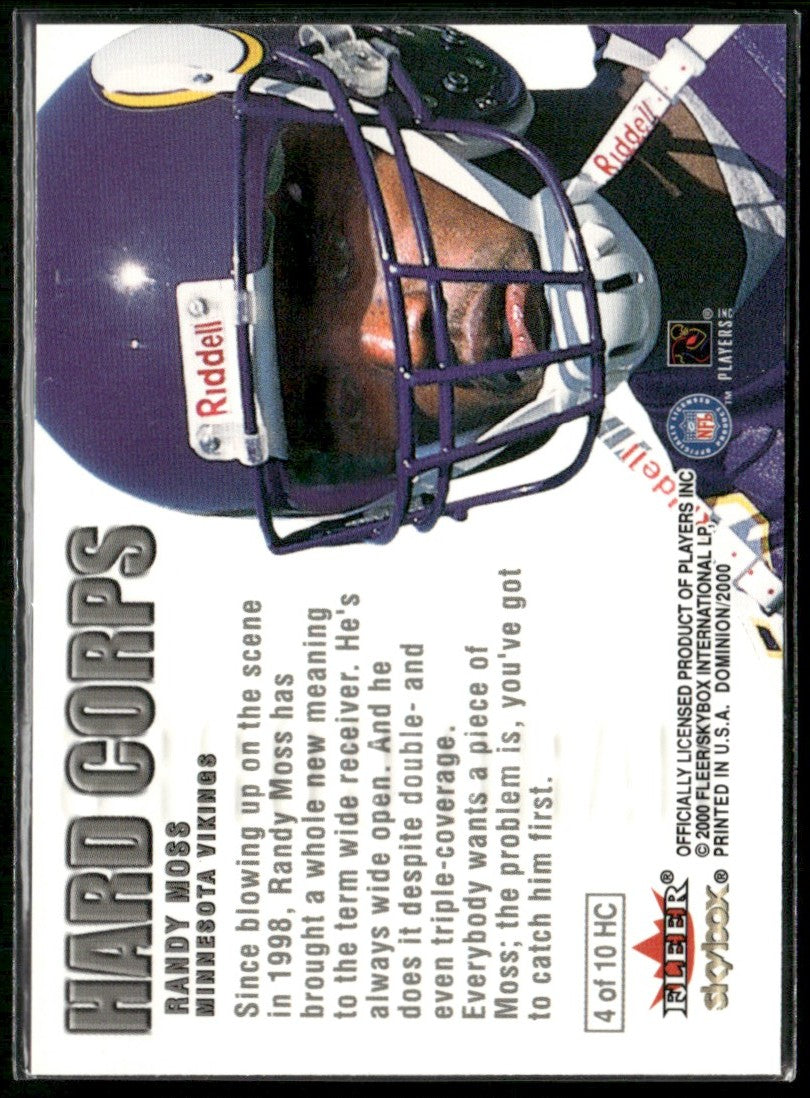 Randy Moss 2000 Skybox Dominion Hard Corps #4HC Minnesota Vikings