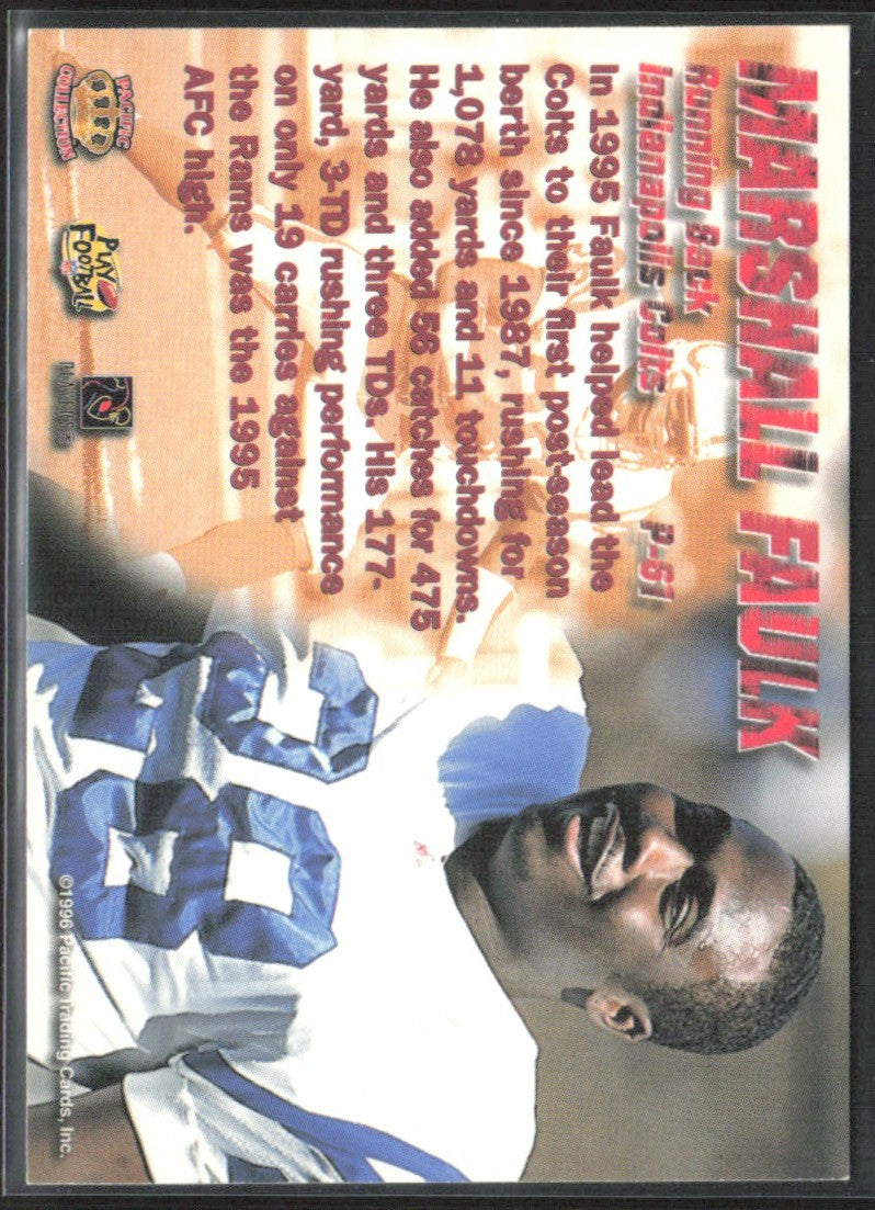 Marshall Faulk 1996 Pacific Dynagon #P-61 Indianapolis Colts