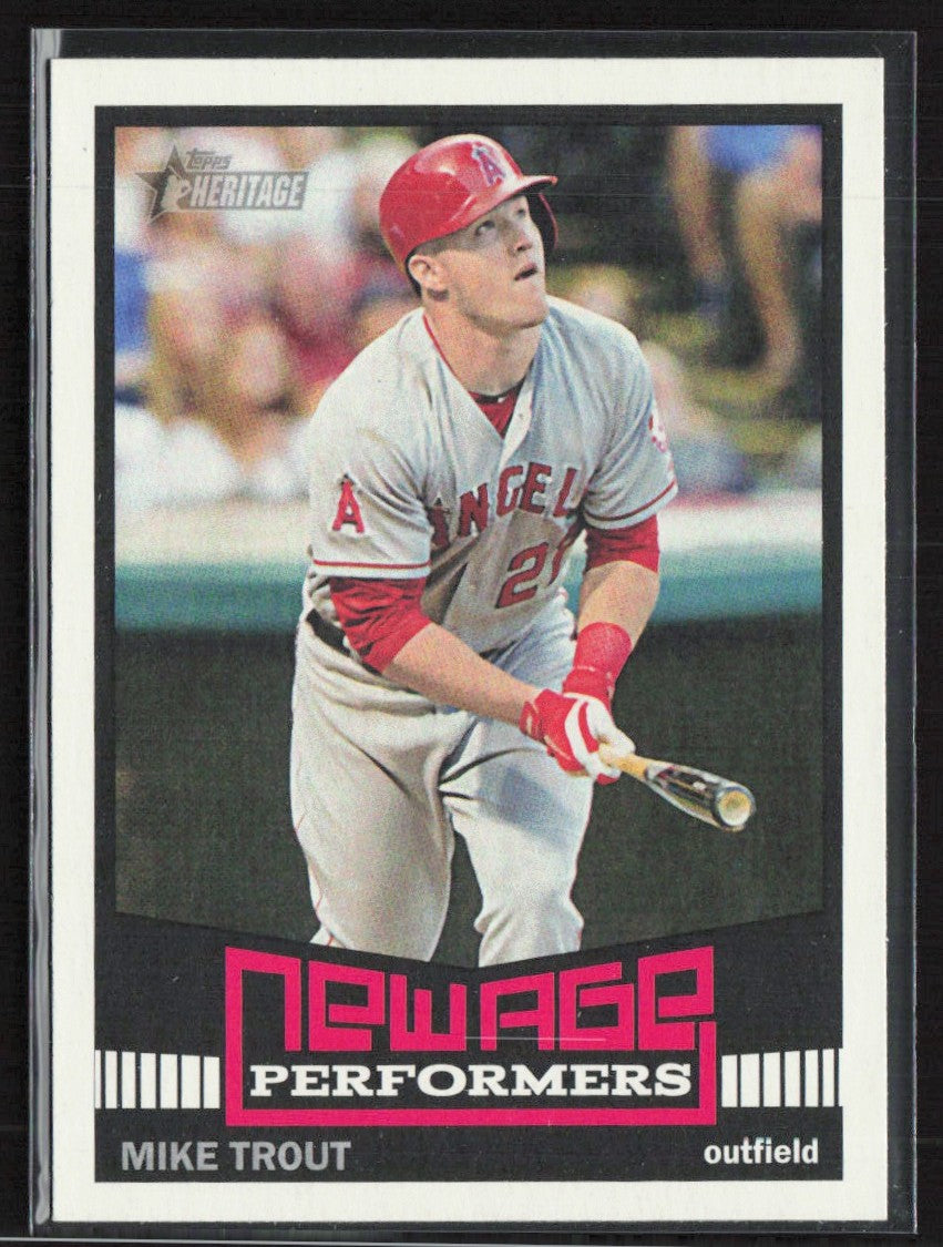 Mike Trout 2015 Topps Heritage New Age Performers #NAP-5 Los Angeles Angels