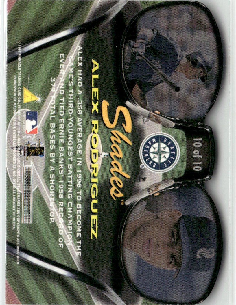 Alex Rodriguez 1997 Pinnacle Shades #10 Seattle Mariners