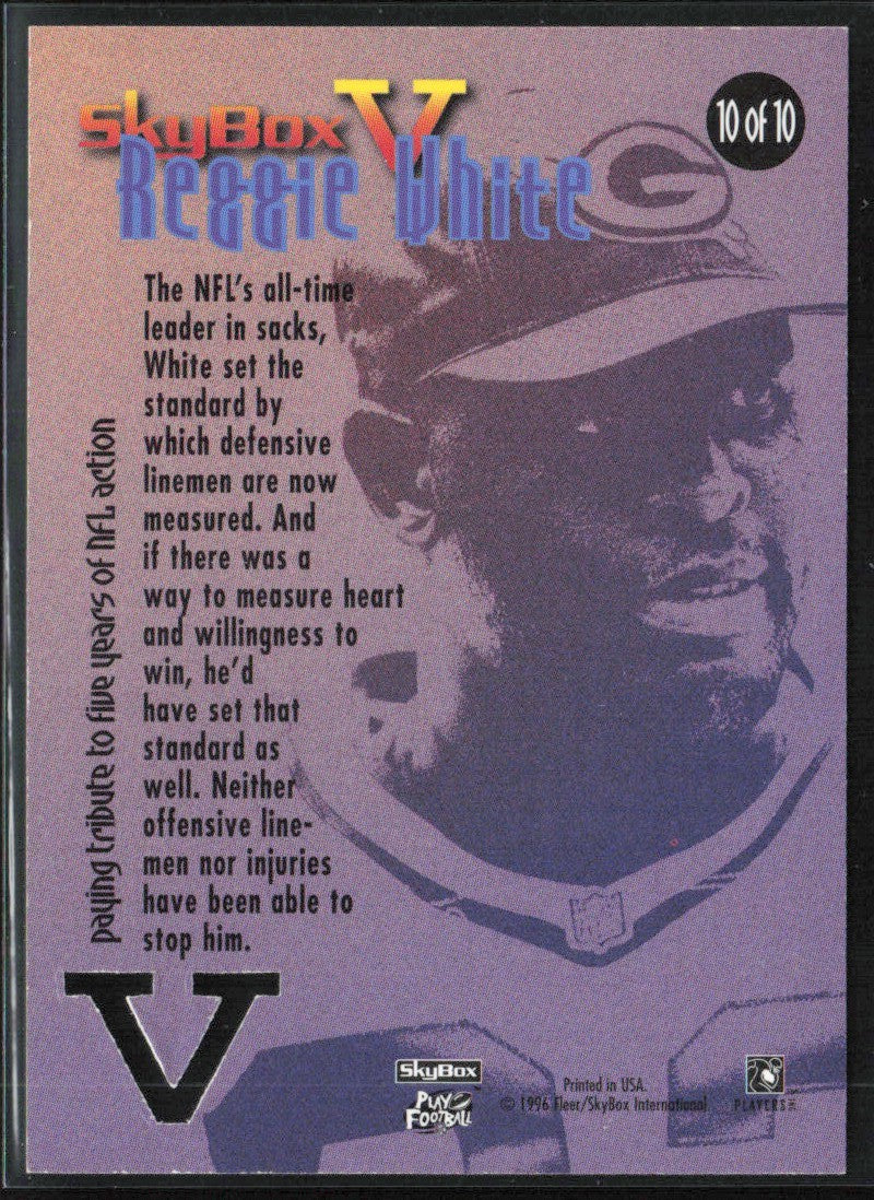 Reggie White 1996 SkyBox V #10 Green Bay Packers