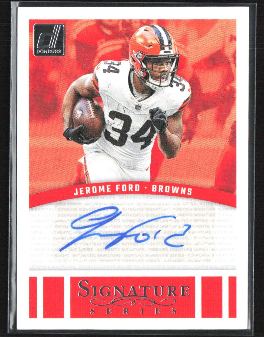 Jerome Ford 2024 Donruss Signature Series AUTO #SSE-JFO Cleveland Browns