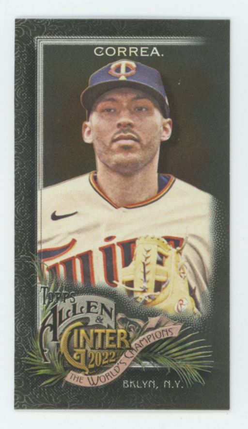 Carlos Correa 2022 Topps Allen & Ginter Mini Black #117 Minnesota Twins