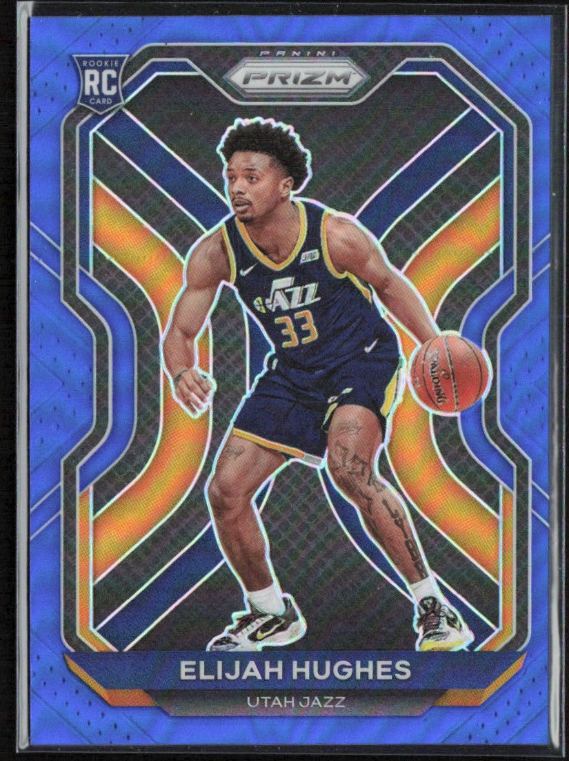 Elijah Hughes 2020 Panini Prizm Blue RC /199 #271 Utah Jazz