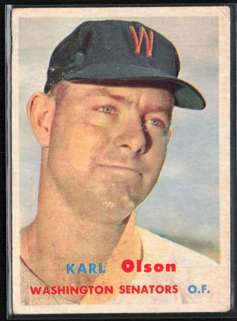 Karl Olson 1957 Topps #153 Washington Senators