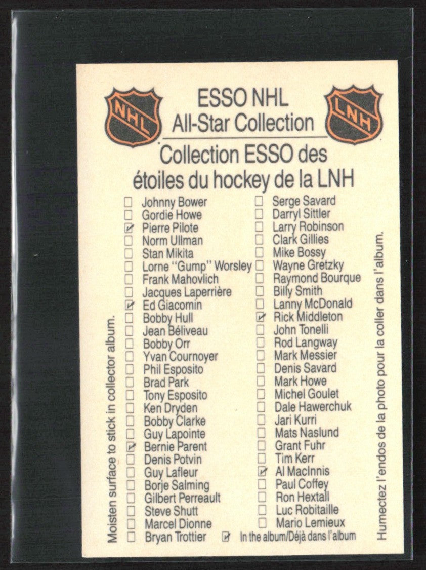 Stan Mikita 1988 ESSO NHL All-Star Collection Chicago Blackhawks