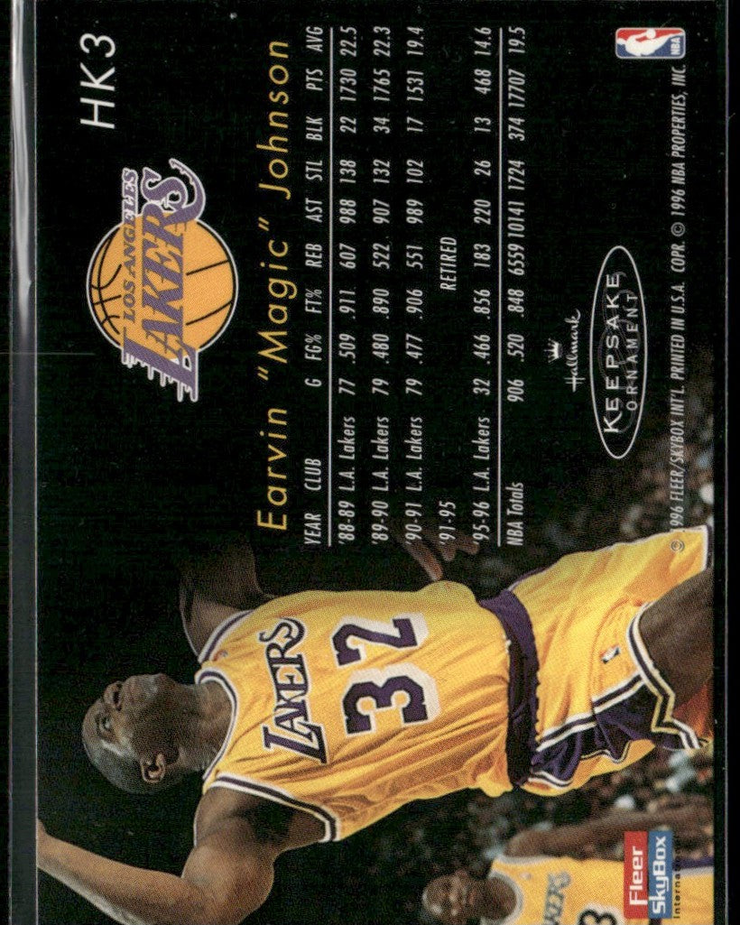 Earvin Johnson 1996 Fleer SkyBox Hallmark Keepsake Ornament #HK3