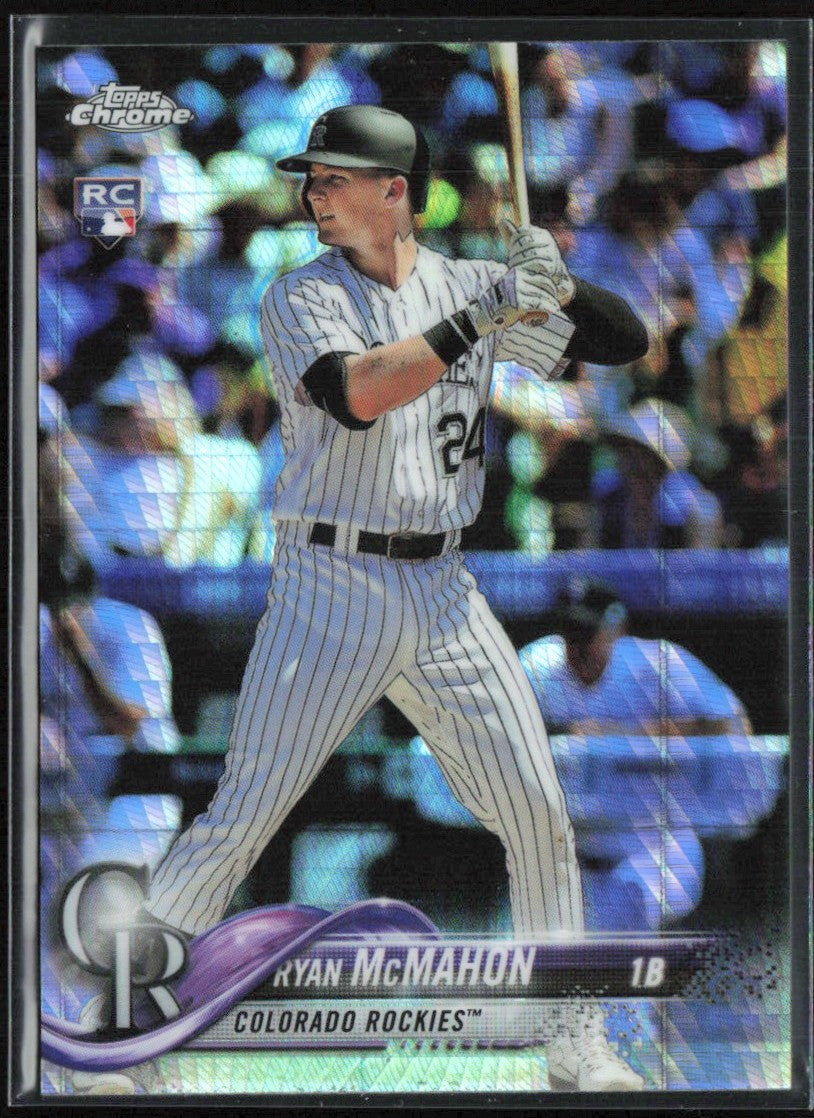 Ryan McMahon 2018 Topps Chrome Prism Refractor RC #21 Colorado Rockies