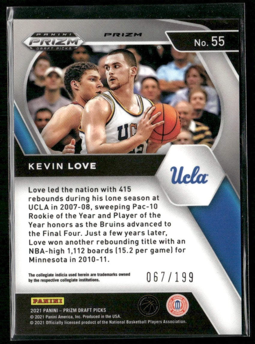 Kevin Love 2021 Panini Prizm Draft Picks Blue /199 #55 UCLA Bruins