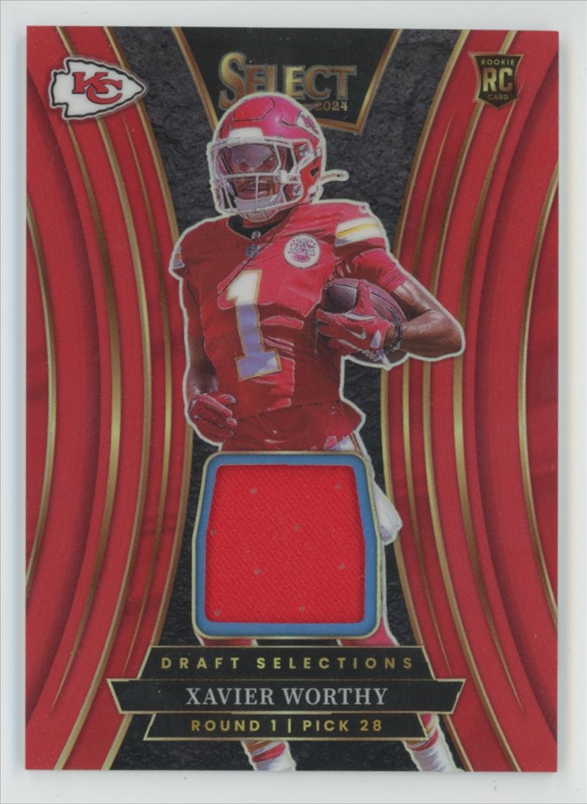 Xavier Worthy 2024 Panini Select Draft Selections RC Jersey #DSM-XWY