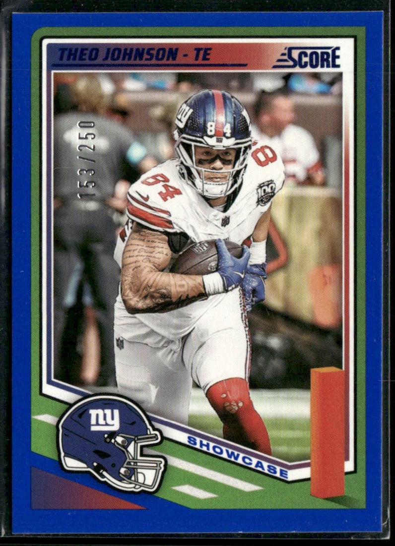 Theo Johnson 2025 Score Showcase /250 #192 New York Giants