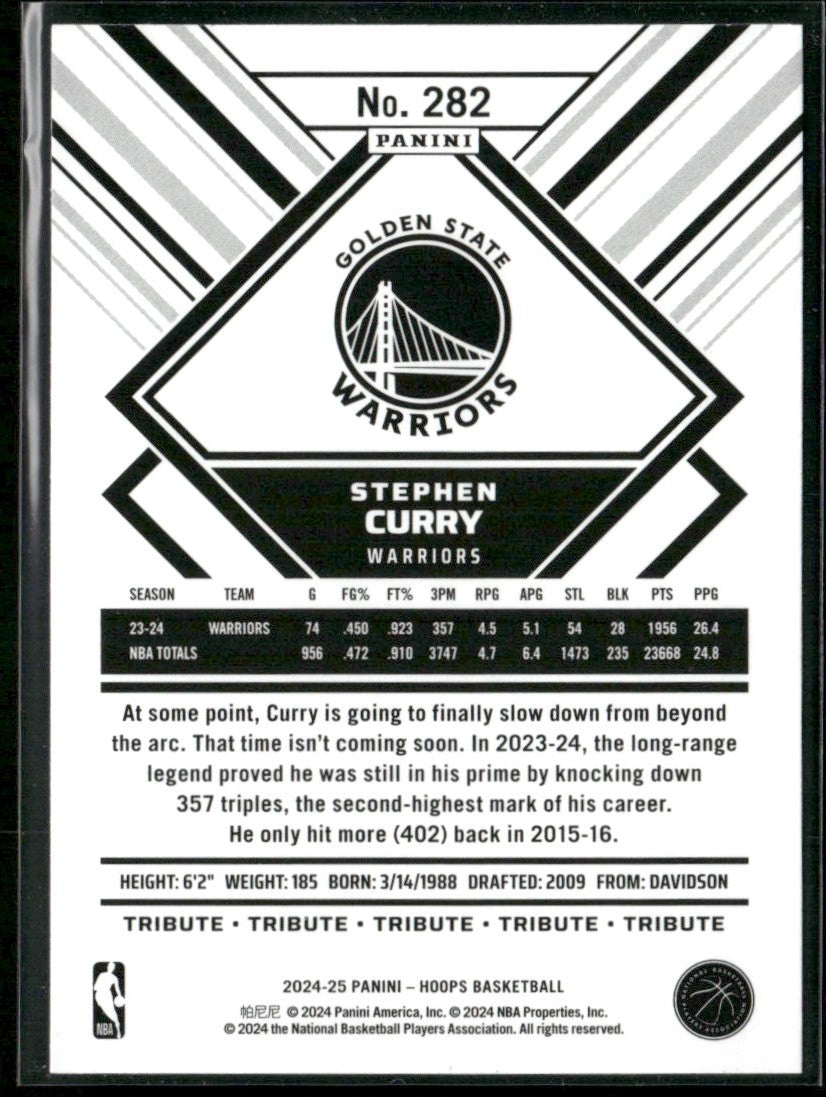 Stephen Curry 2024 Hoops Tribute Winter #282 Golden State Warriors