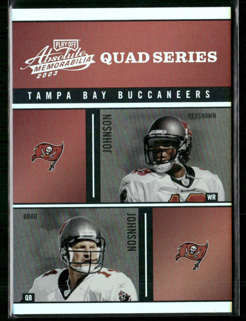 Sapp Alstott Johnson 2003 Playoff Absolute Memorabilia Quad Series #QS-26