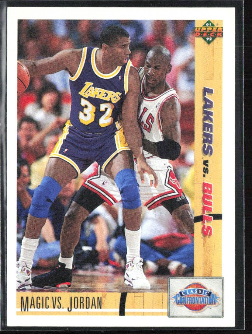 Michael Jordan Magic Johnson 1991 Upper Deck Classic Confrontation #34