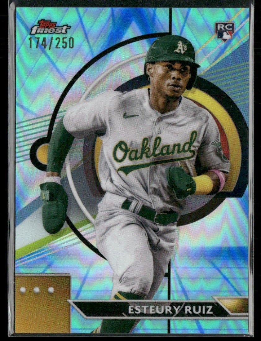 Esteury Ruiz 2023 Topps Finest Blue/Aqua Vapor Refractor RC /250 #97