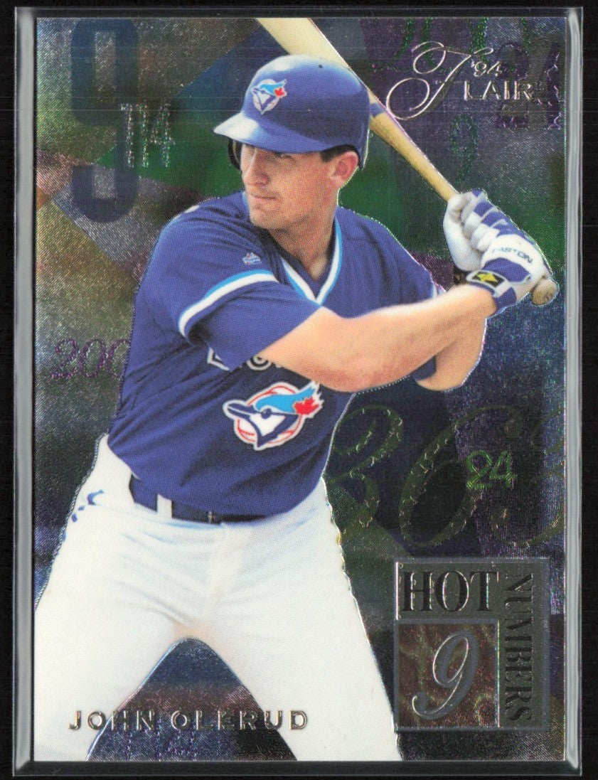 John Olerud 1994 Flair Hot Numbers #6 Toronto Blue Jays