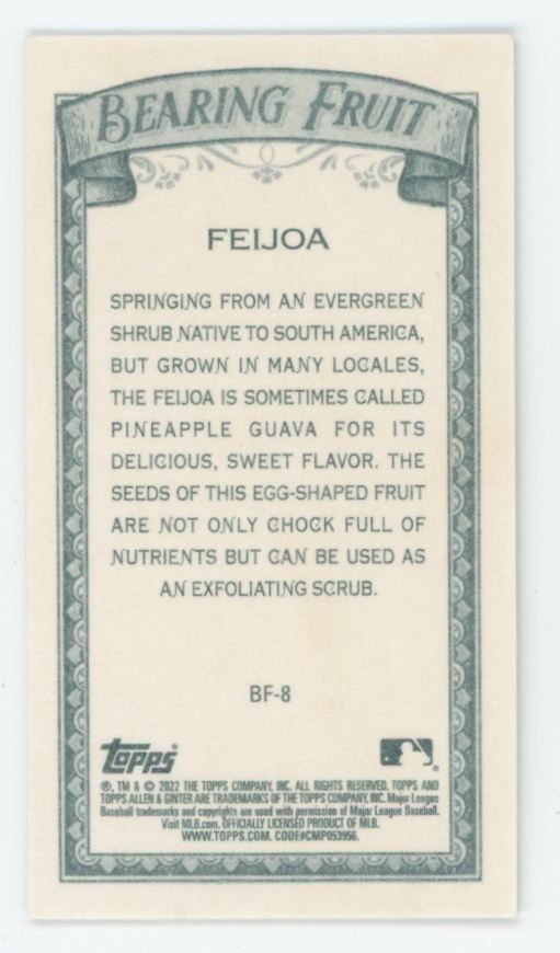 Feijoa 2022 Topps Allen & Ginter Mini Bearing Fruit #BF-8