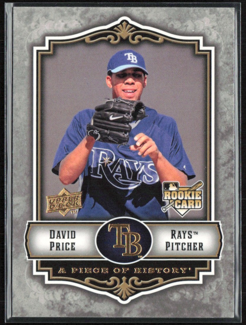 David Price 2009 Upper Deck A Piece of History RC #101 Tampa Bay Rays