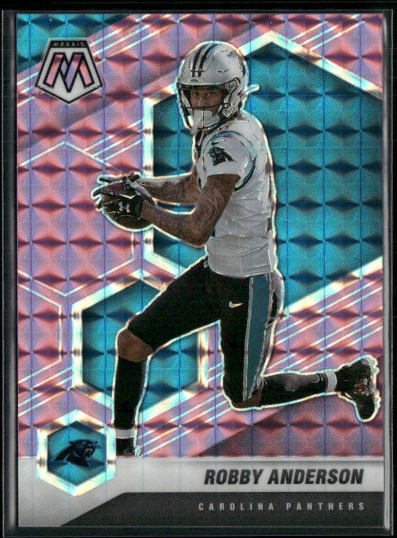 Robby Anderson 2021 Panini Mosaic Prizm Purple /49 #37 Carolina Panthers