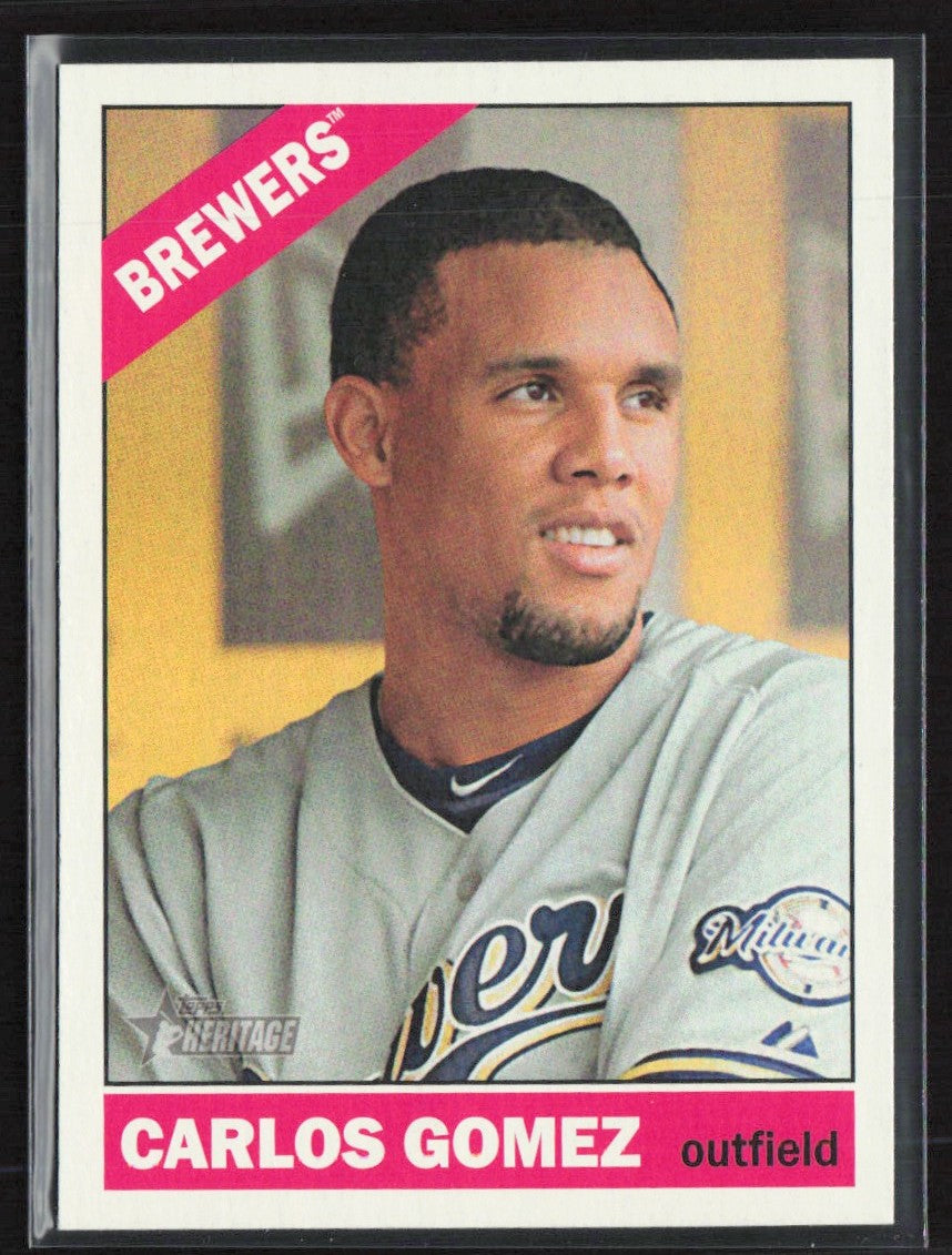 Carlos Gomez 2015 Topps Heritage SP #482 Milwaukee Brewers