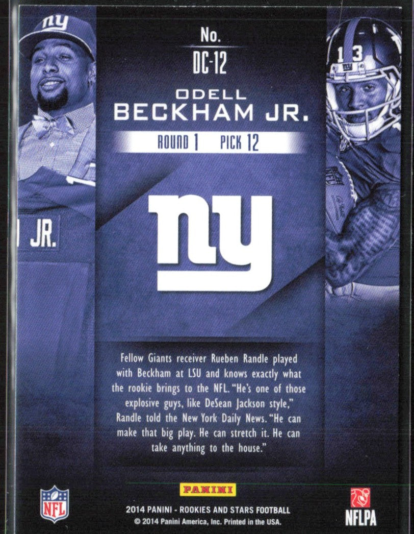 Odell Beckham Jr. 2014 Panini Rookies & Stars Draft Class RC #DC-12