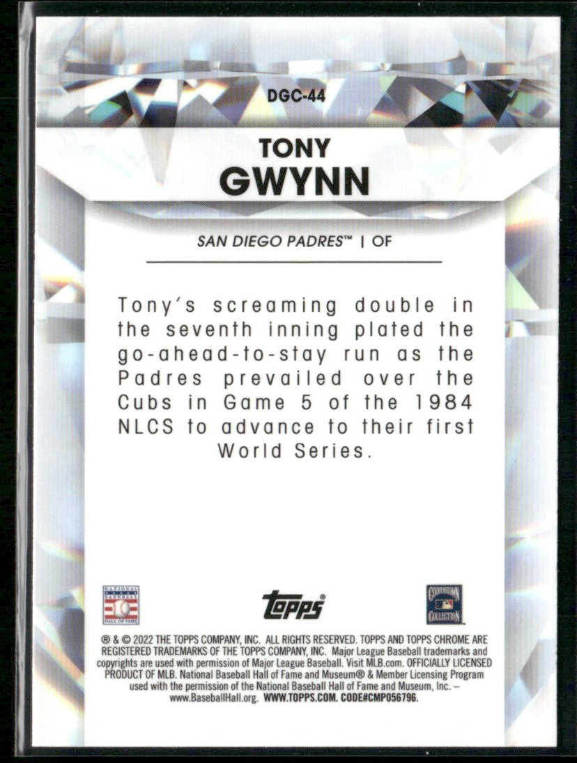 Tony Gwynn 2022 Topps Chrome Update Diamond Greats #DGC-44 San Diego Padres