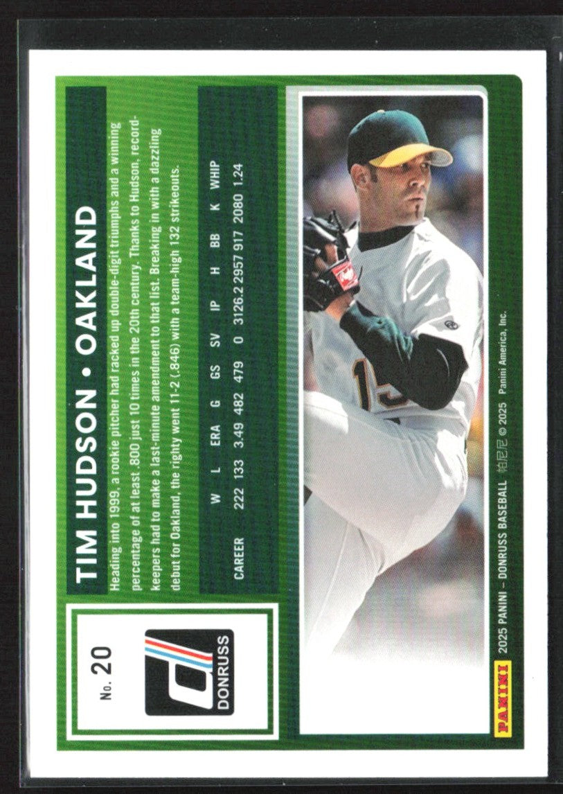 Tim Hudson 2025 Donruss Green /199 #20 Oakland Athletics
