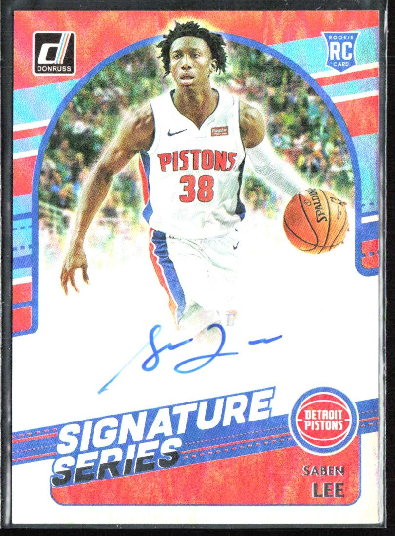 Saben Lee 2020 Donruss Signature Series RC AUTO #SG-SLE Detroit Pistons