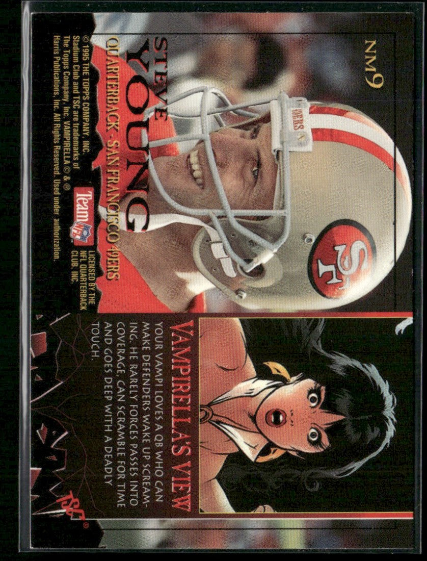 Steve Young 1995 Topps Stadium Club Nightmares #NN9 San Francisco 49ers