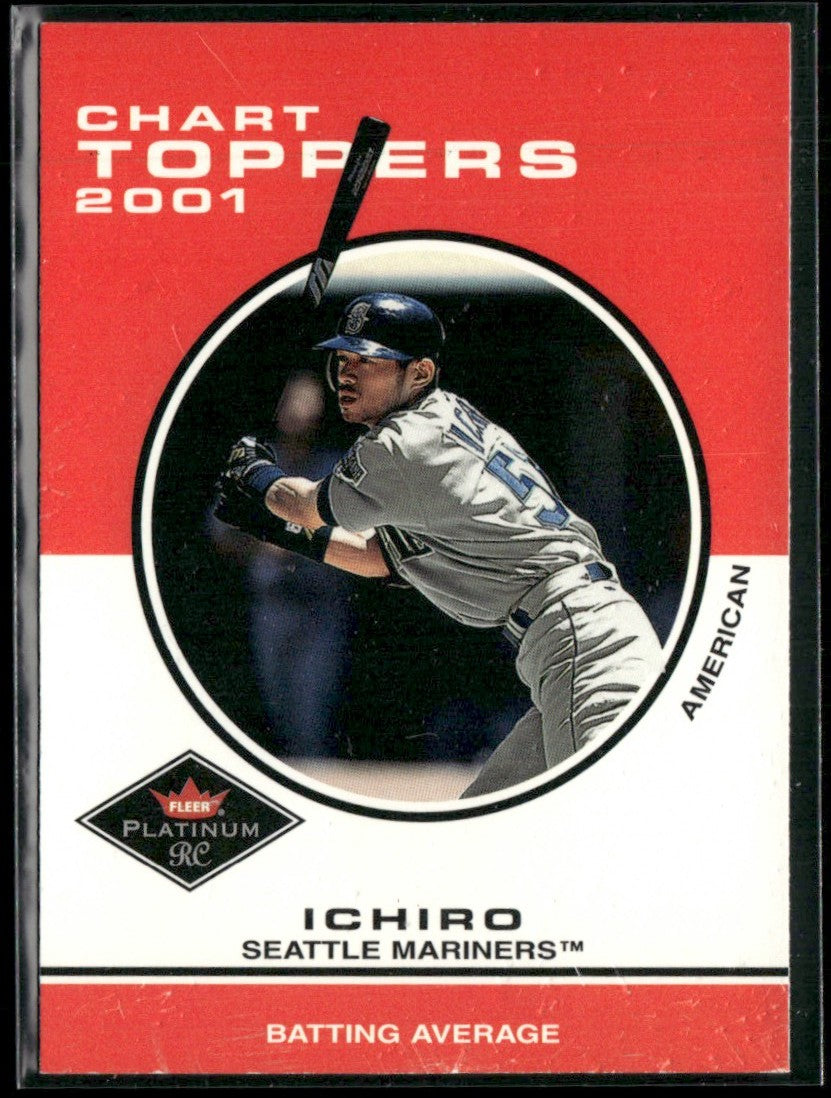 Ichiro Suzuki 2001 Fleer Platinum Chart Toppers RC #416 Seattle Mariners