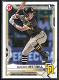 Jackson Merrill 2021 Bowman Draft #BD-119 San Diego Padres