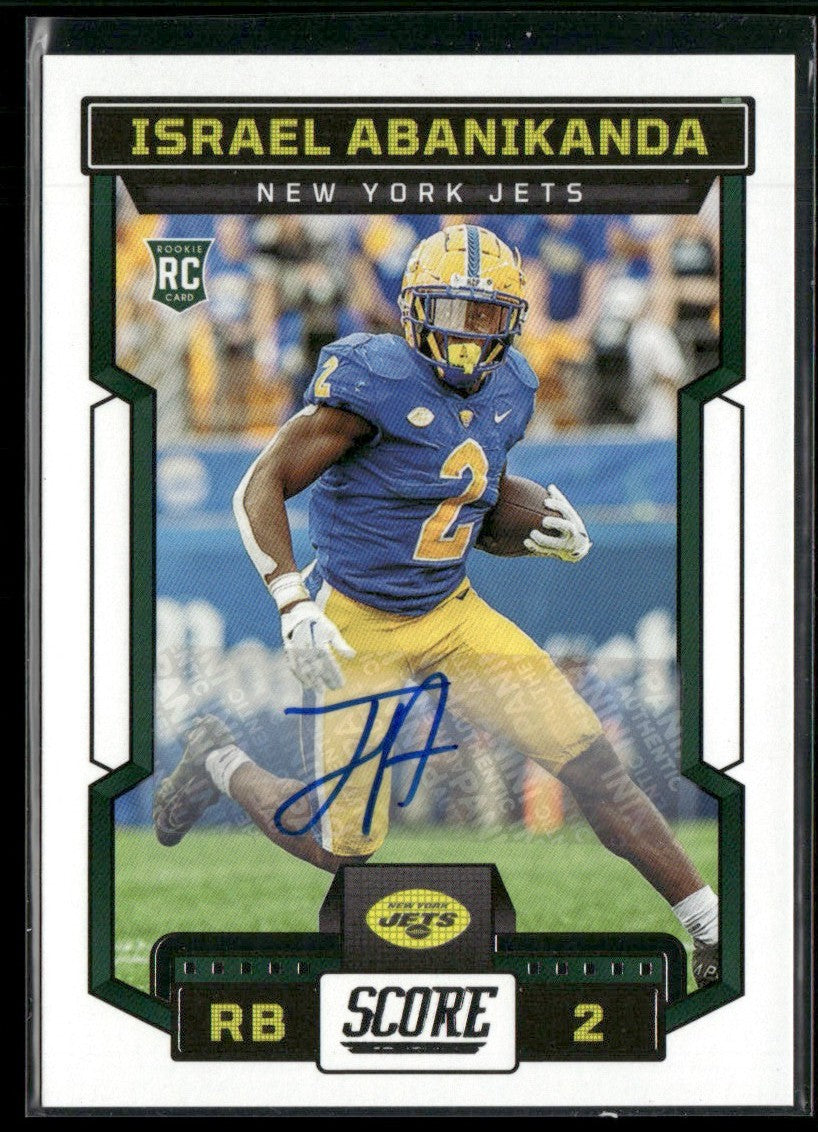 Israel Abanikanda 2023 Score RC AUTO #326 New York Jets