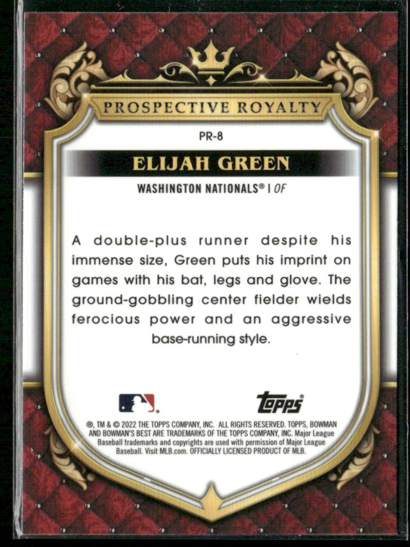 Elijah Green 2022 Bowman's Best Prospective Royalty Atomic Refractor #PR-8