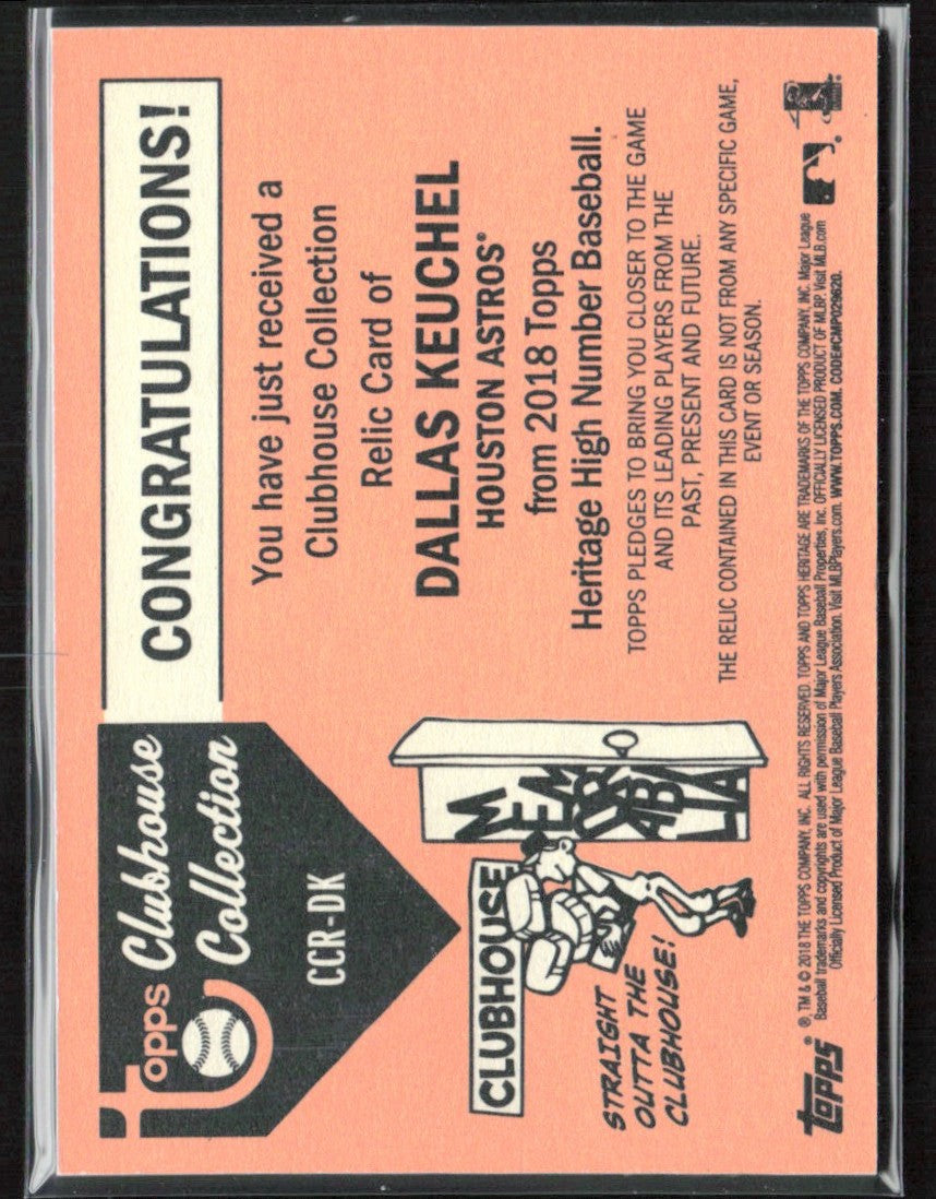 Dallas Keuchel 2018 Topps Heritage Clubhouse Collection Jersey #CCR-DK