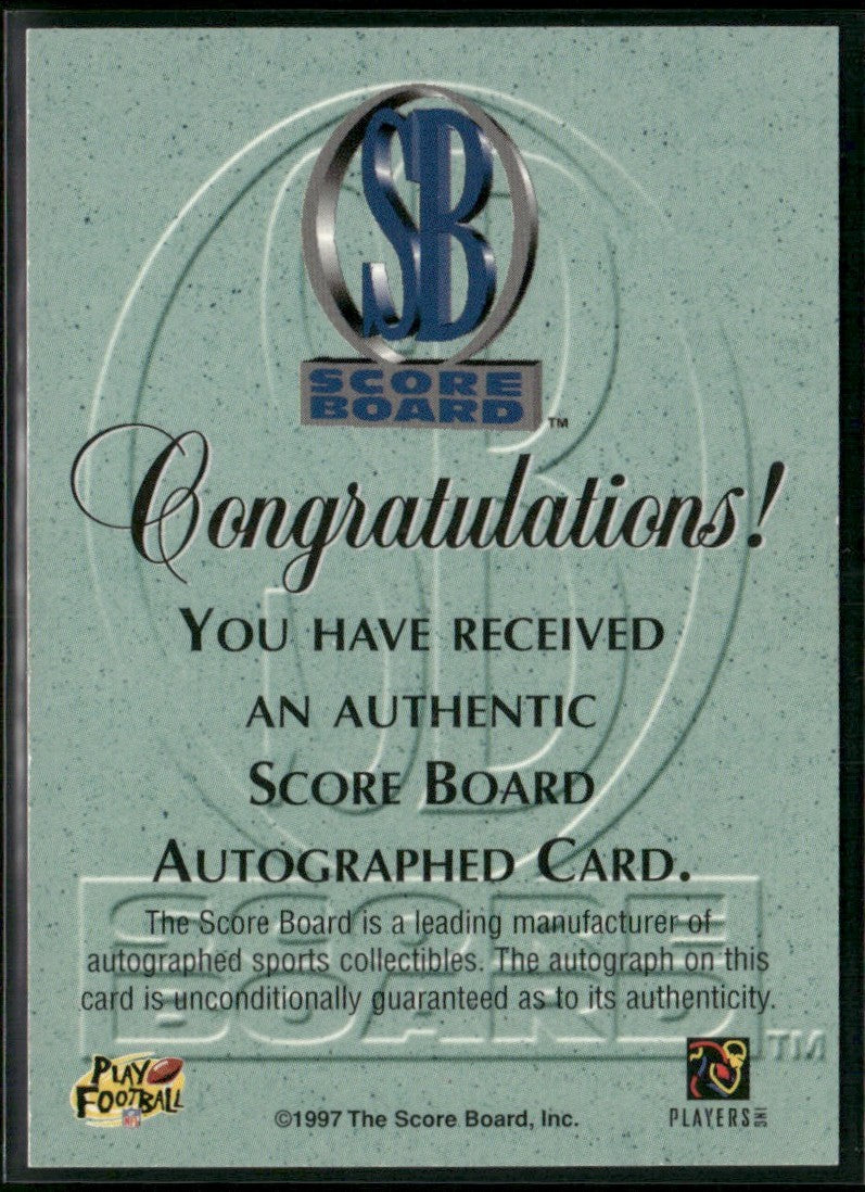 David LaFleur 1997 Pro Line II Memorabilia RC AUTO #NNO Dallas Cowboys