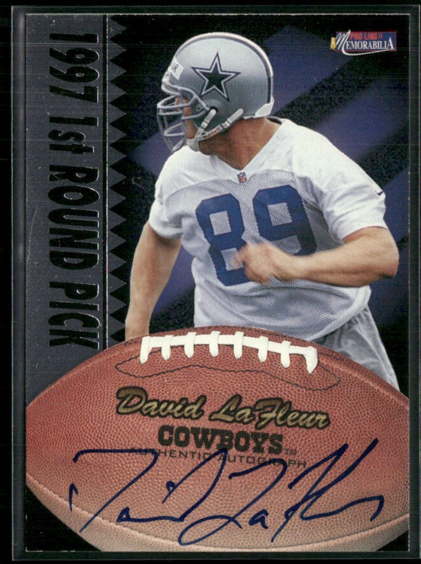 David LaFleur 1997 Pro Line II Memorabilia RC AUTO #NNO Dallas Cowboys