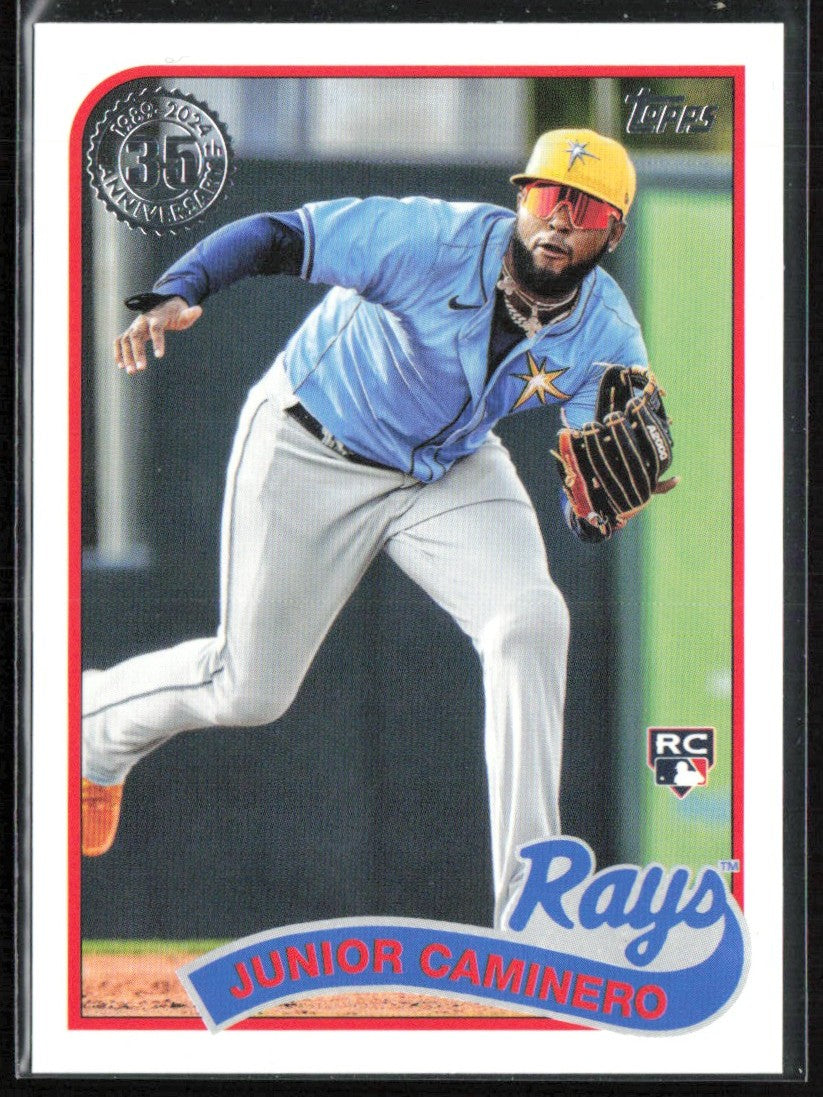 Junior Caminero 2024 Topps Update 1989 Design RC #89US-16 Tampa Bay Rays
