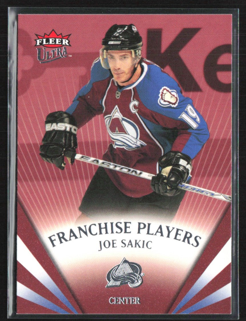 Joe Sakic 2008 Fleer Ultra Franchise Players #FP5 Colorado Avalanche