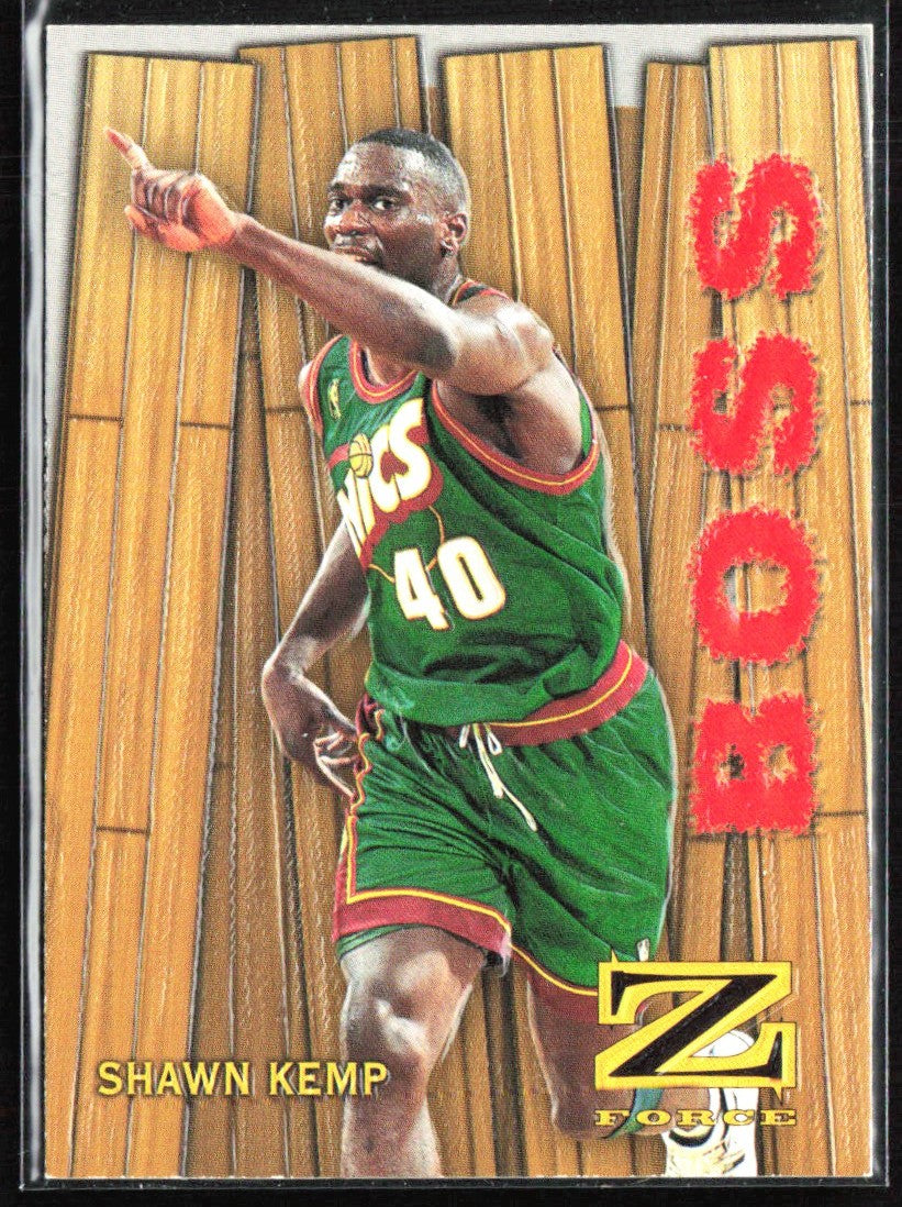 Shawn Kemp 1997 Skybox Z Force Boss #11 Seattle SuperSonics