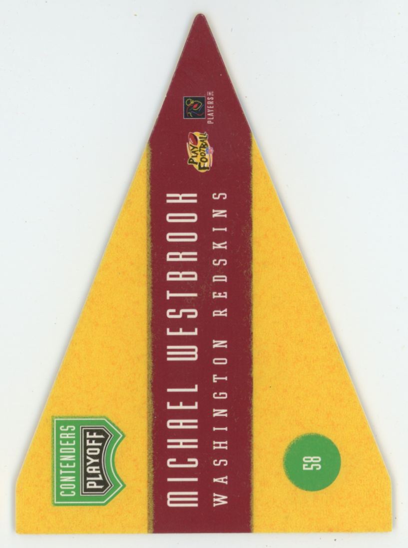 Michael Westbrook 1996 Playoff Contenders Pennants #58 Washington Redskins