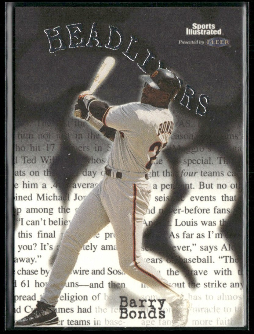 Barry Bonds 1999 Fleer Sports Illustrated Headliners #14 San Francisco Giants